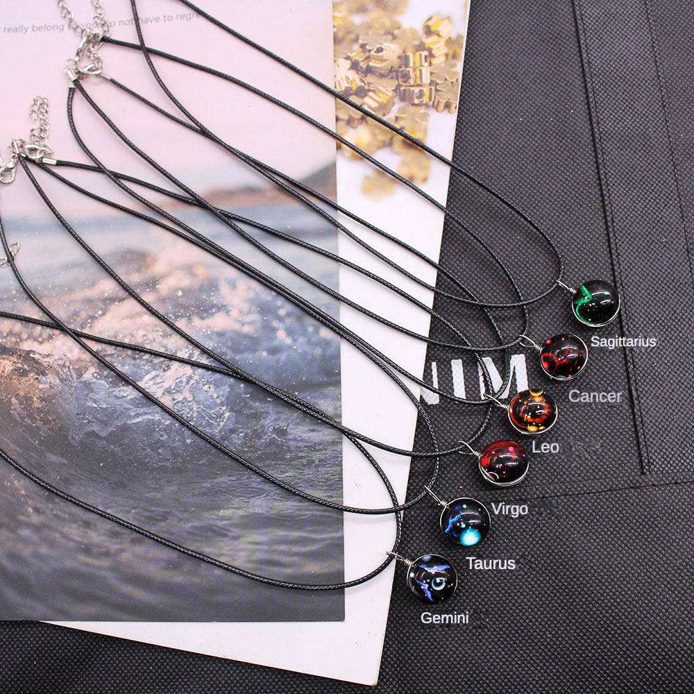 Teen Charm 12 Constellation Pendant Necklace for Boys and Girls