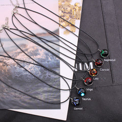 Teen Charm 12 Constellation Pendant Necklace for Boys and Girls