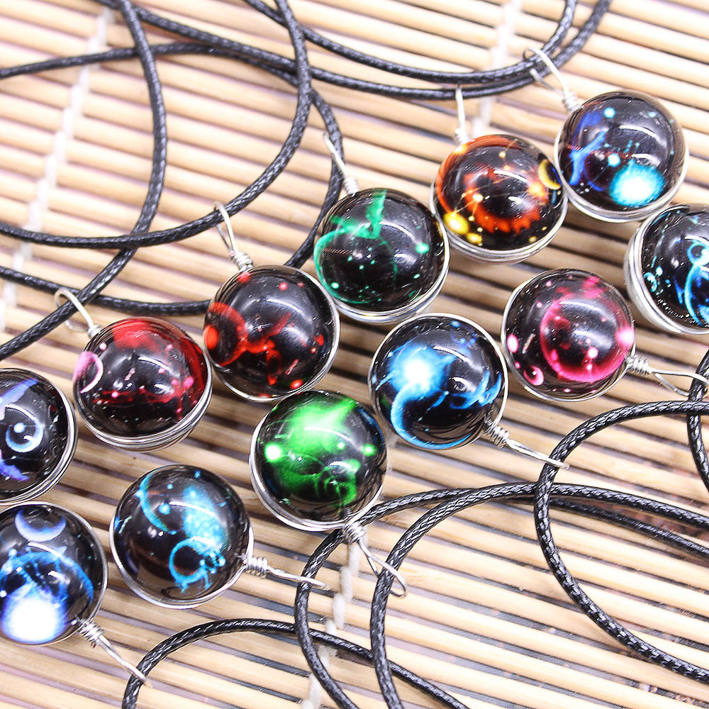 Teen Charm 12 Constellation Pendant Necklace for Boys and Girls
