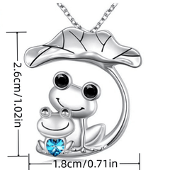 Cartoon Frog Pendant Necklace Decorative Jewelry Gift For Girls