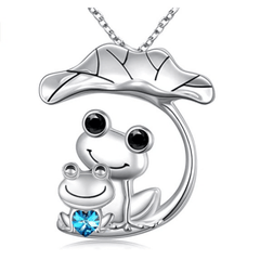 Cartoon Frog Pendant Necklace Decorative Jewelry Gift For Girls