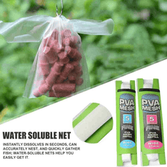 5M Soluble PVA Mesh Bait Bags Carp Fishing Feeder Lures 25mm 37mm