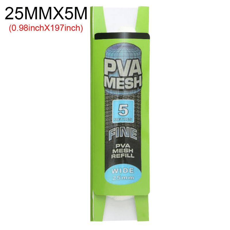 5M Soluble PVA Mesh Bait Bags Carp Fishing Feeder Lures 25mm 37mm