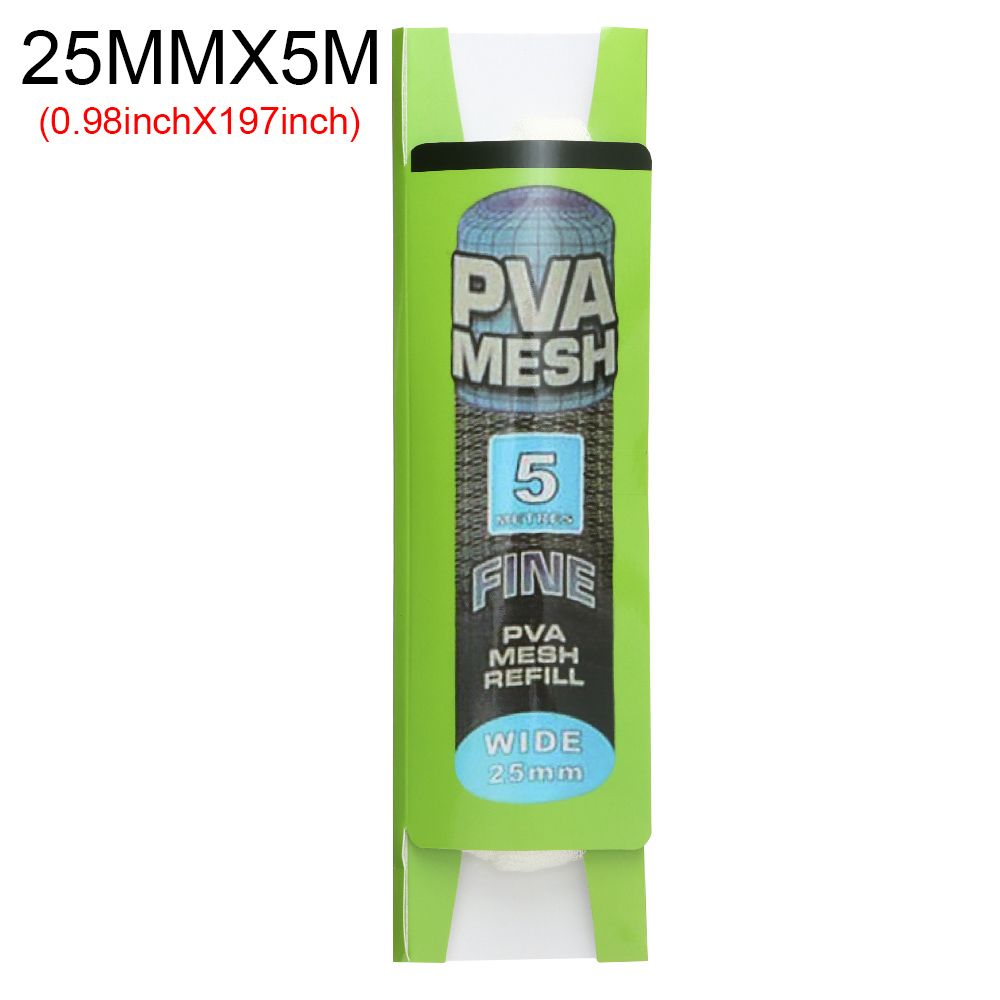 5M Soluble PVA Mesh Bait Bags Carp Fishing Feeder Lures 25mm 37mm