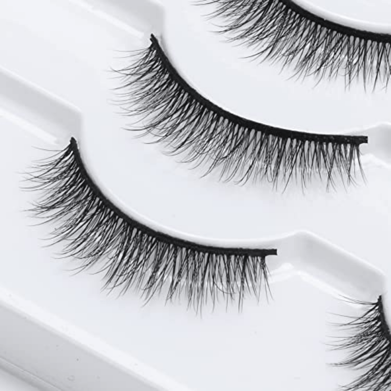 12 Pairs Wispy Natural Look 11mm 3D Mink Lashes