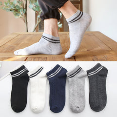 Men's Striped Ankle Socks Low Cut Comfortable