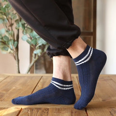 Men's Striped Ankle Socks Low Cut Comfortable