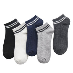 Men's Striped Ankle Socks Low Cut Comfortable