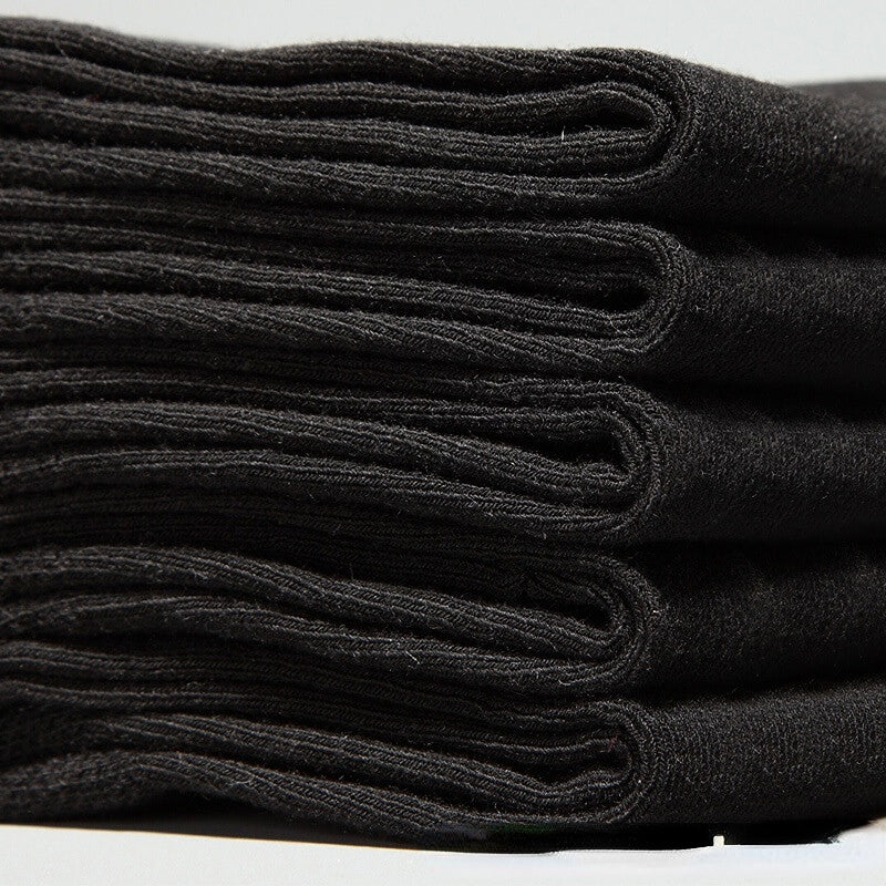 5 Pairs Men's Solid Crew Socks Breathable Cotton Casual Outdoor Wearing