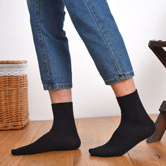 5 Pairs Men's Solid Crew Socks Breathable Cotton Casual Outdoor Wearing
