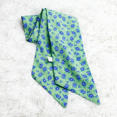 Casual Flower Neckerchief Long Ribbon Skinny Scarf