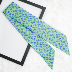 Casual Flower Neckerchief Long Ribbon Skinny Scarf