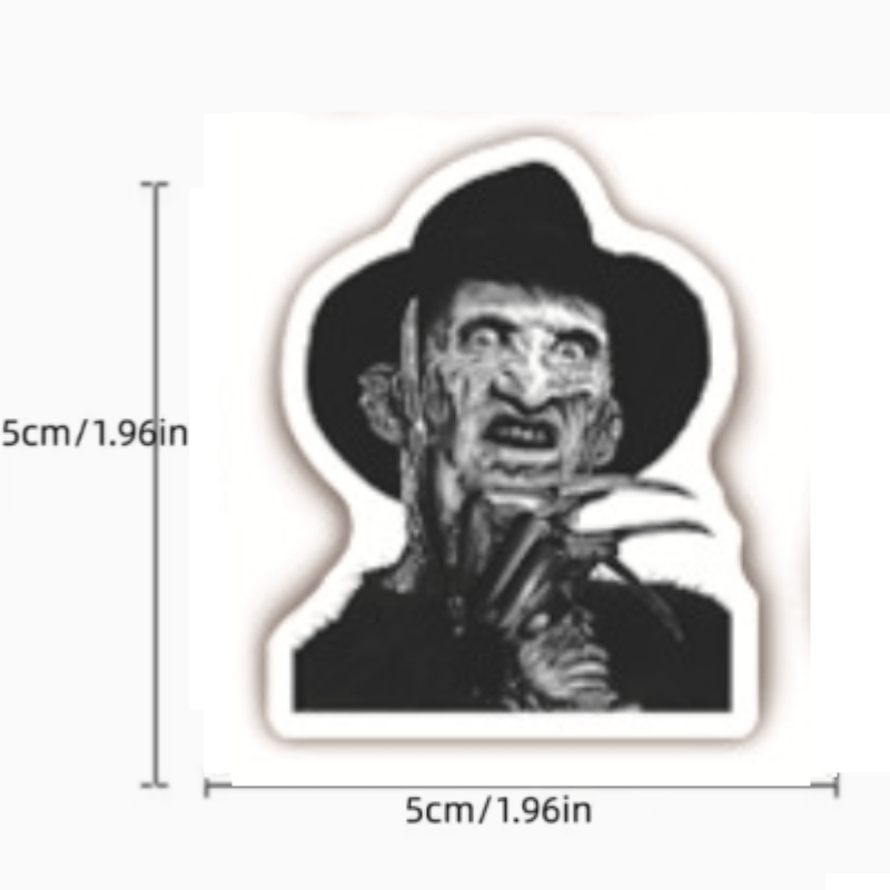 50pcs Horror Themed Waterproof Graffiti Stickers
