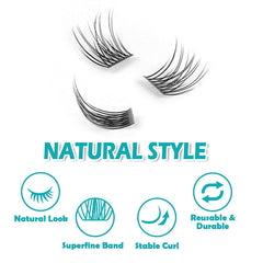 DIY Natural Effect C Curling 48 Clusters Individual False Eyelashes