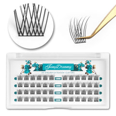 DIY Natural Effect C Curling 48 Clusters Individual False Eyelashes