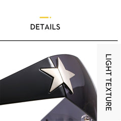 Y2K Rimless Sunglasses Star Decor UV400