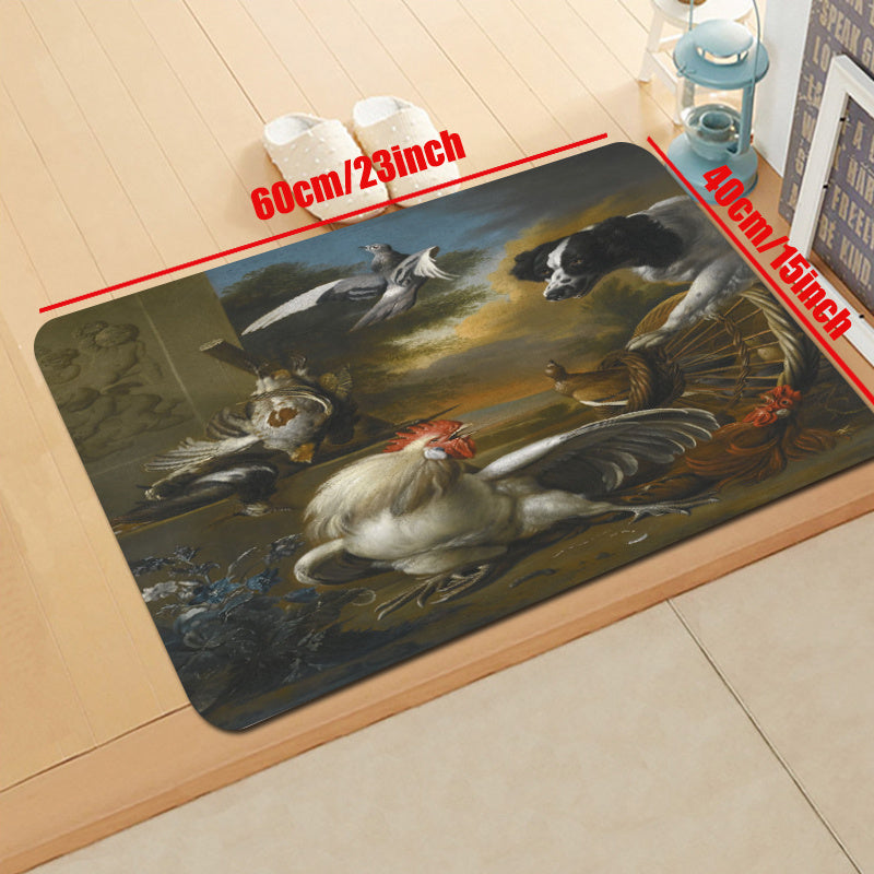 Soft Thickened Kitchen Mat Non-slip Rooster-proof Floor Mat Rustic Waterproof