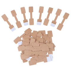 100pcs Paper Tags Stickers Blank Labels Ring Necklace Display Card Self Sticker