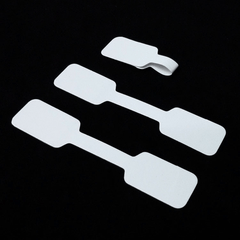 100pcs Paper Tags Stickers Blank Labels Ring Necklace Display Card Self Sticker
