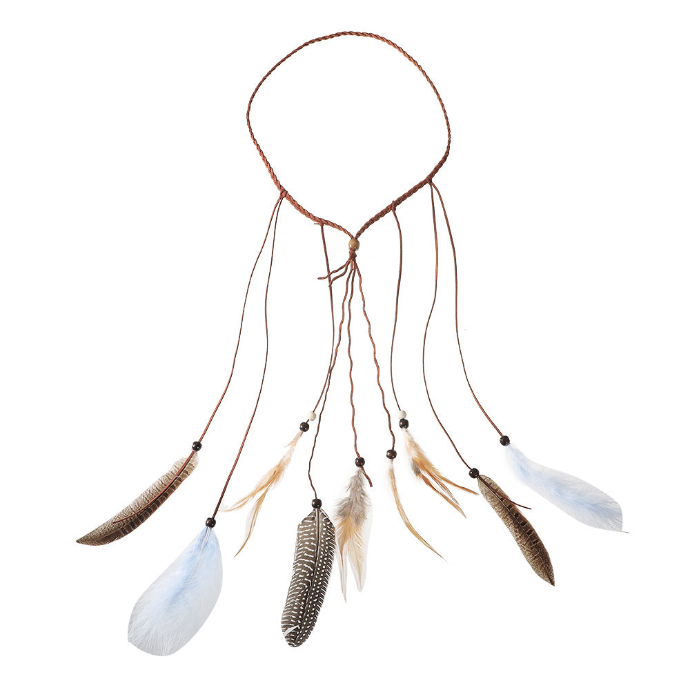 Bohemia Style Feather Headband Hippie Headwear Girls Accessories