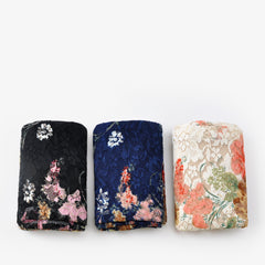 Lace Flower Print Beanie Elastic Lightweight Skull Cap