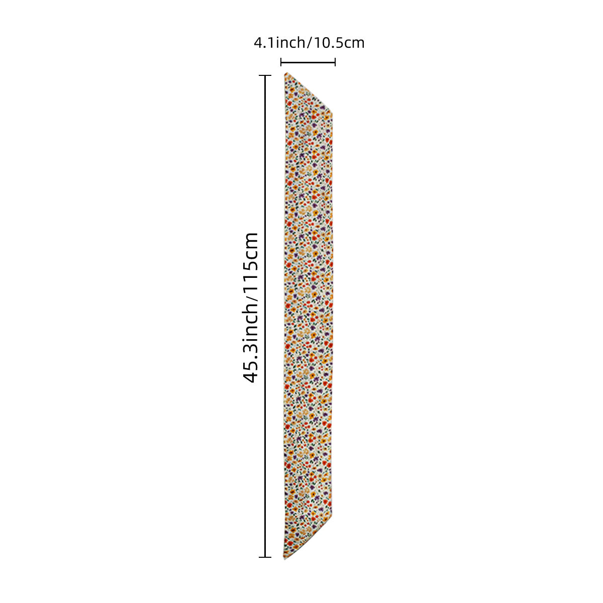 Floral Neckerchief Long Skinny Scarf for Mother