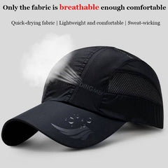 Men's Quick Dry Sports Baseball Cap Snapback Hat