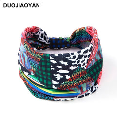 Leopard Pattern Headband Wide Brimmed Knotted Hair Accessories