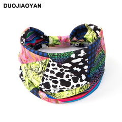 Leopard Pattern Headband Wide Brimmed Knotted Hair Accessories