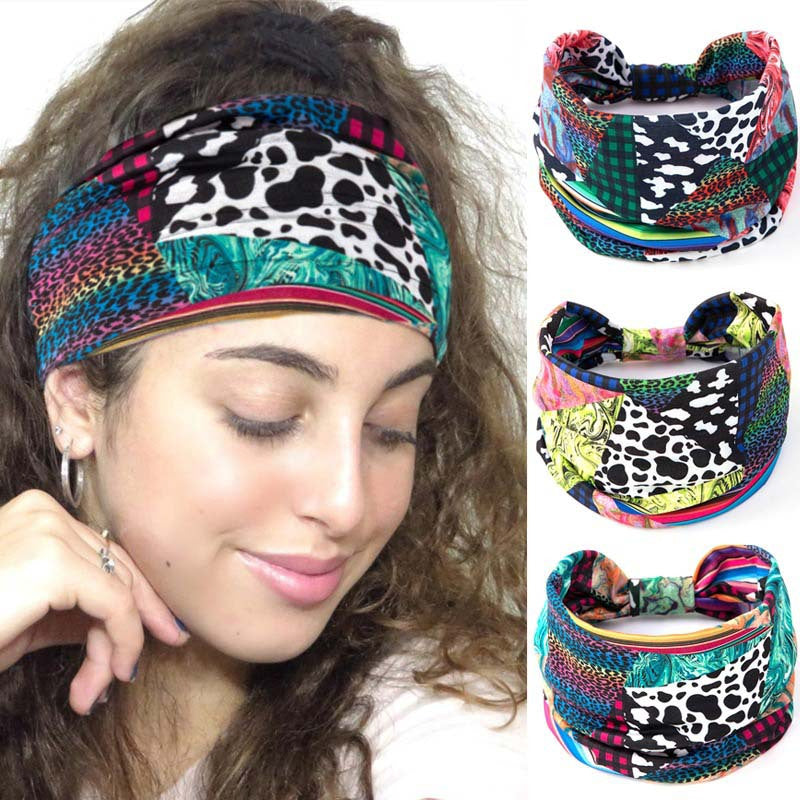 Leopard Pattern Headband Wide Brimmed Knotted Hair Accessories