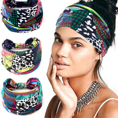 Leopard Pattern Headband Wide Brimmed Knotted Hair Accessories
