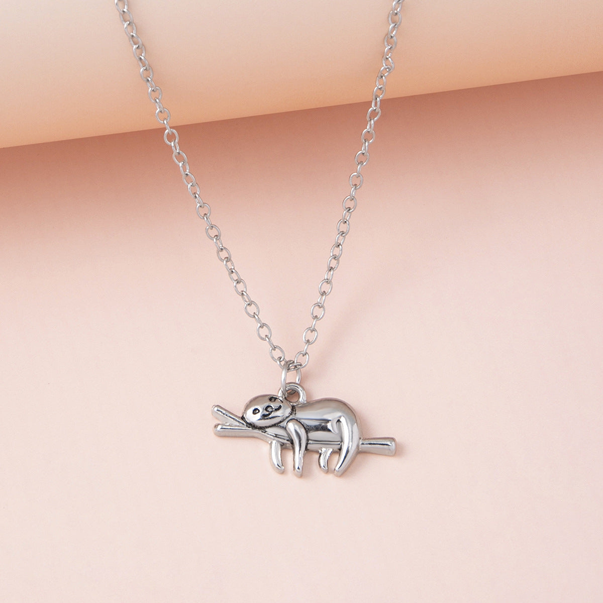 Cartoon Sloth Pendant Necklace for Girls