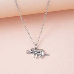 Cartoon Sloth Pendant Necklace for Girls