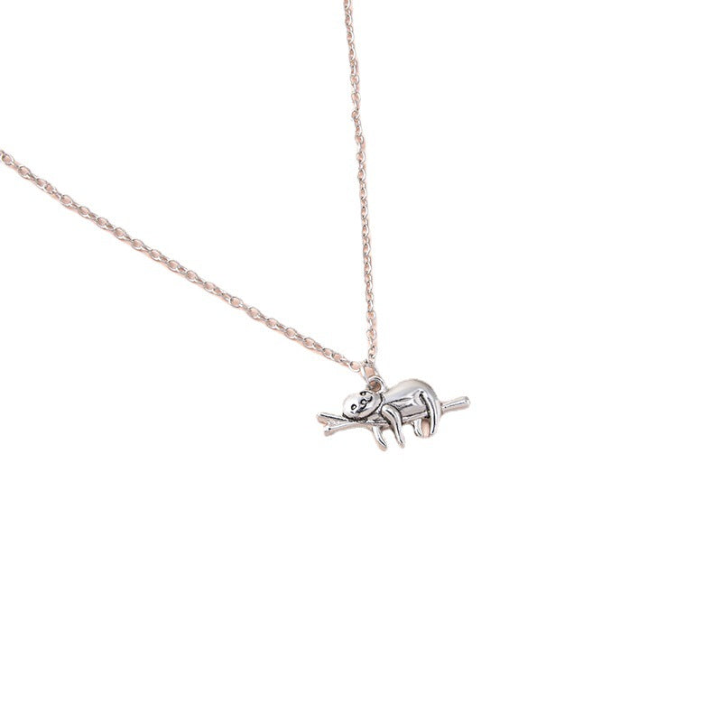 Cartoon Sloth Pendant Necklace for Girls