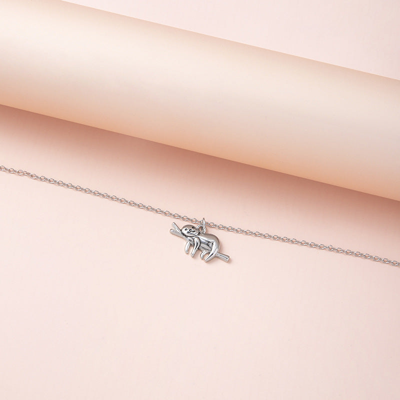 Cartoon Sloth Pendant Necklace for Girls