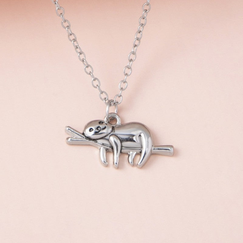 Cartoon Sloth Pendant Necklace for Girls
