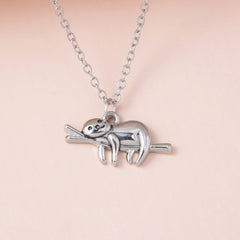 Cartoon Sloth Pendant Necklace for Girls
