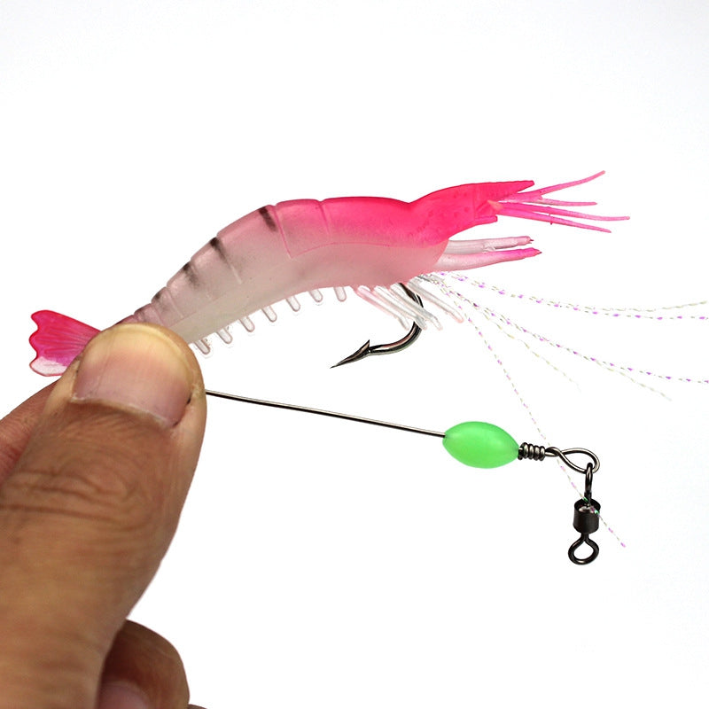Bionic Shrimp Lure 54in Soft Craw Bait Freshwater Saltwater Fishing