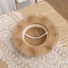Ruffled Straw Hat & Crossbody Bag Set Girls Accessories