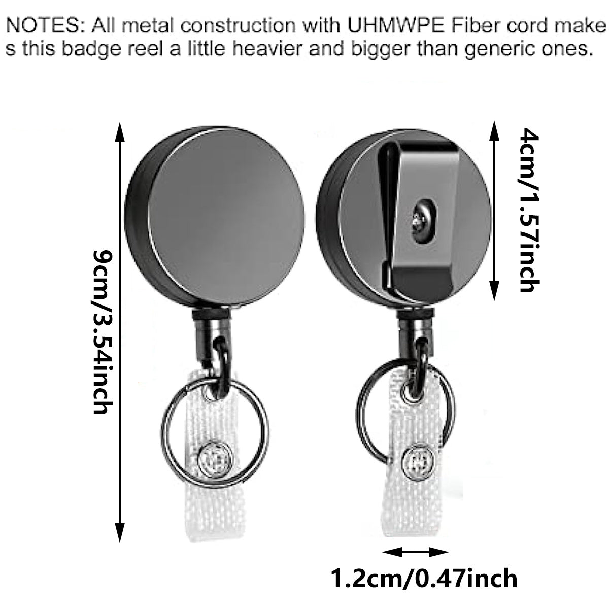 Men's Metal Retractable Key Chain Key Ring