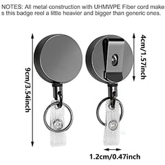 Men's Metal Retractable Key Chain Key Ring