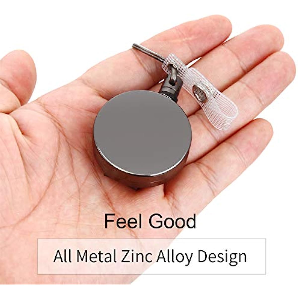 Men's Metal Retractable Key Chain Key Ring