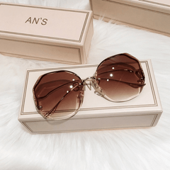 Ombre Lens Sunglasses Semi Rimless UV400