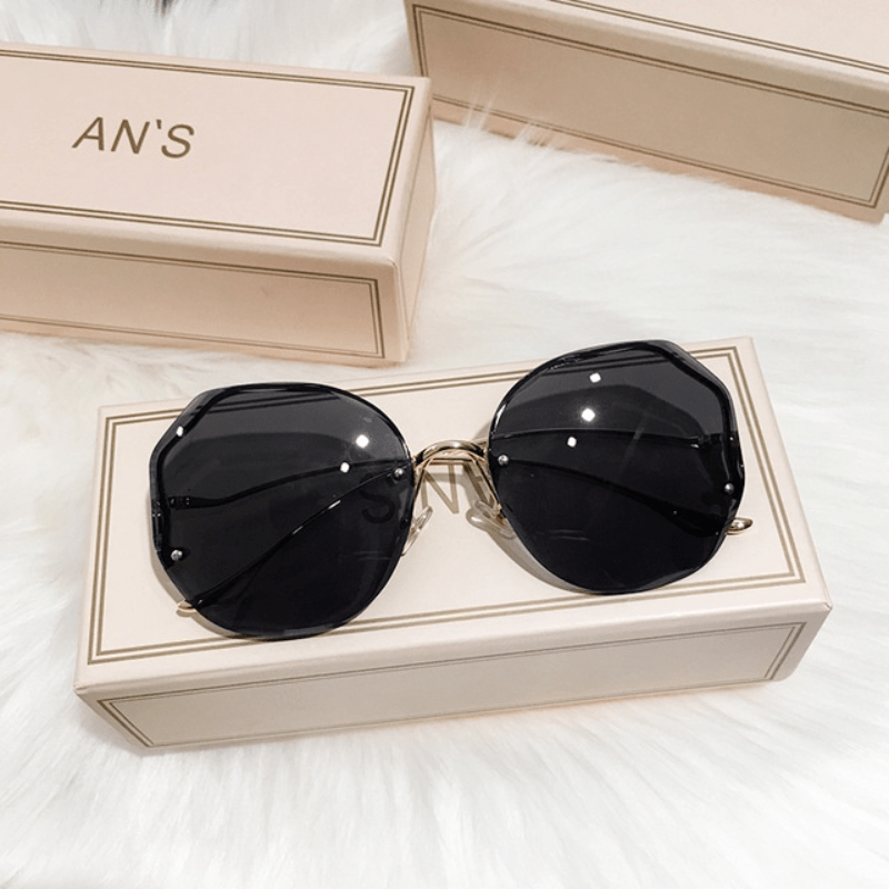 Ombre Lens Sunglasses Semi Rimless UV400