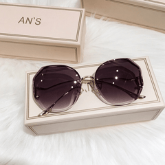 Ombre Lens Sunglasses Semi Rimless UV400