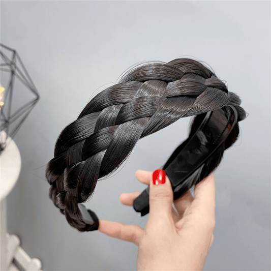Braided Headband Princess Wig Dark Brown