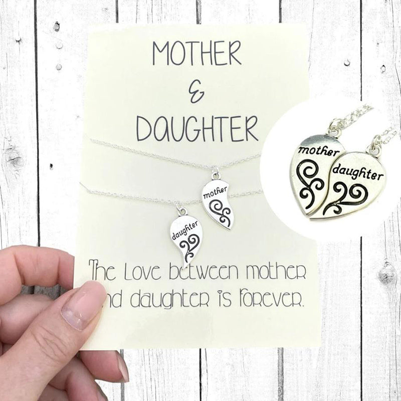 Mother Daughter Necklace Set Gift Heart Necklaces Mommy And Me Matching
