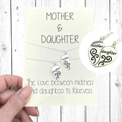 Mother Daughter Necklace Set Gift Heart Necklaces Mommy And Me Matching