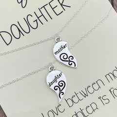 Mother Daughter Necklace Set Gift Heart Necklaces Mommy And Me Matching