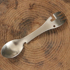5-in-1 Outdoor Cutlery Bottle Opener Picnic Spoons Forks Stainless Steel